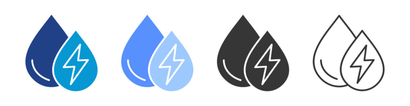 HYDRO icon set multiple style collection
