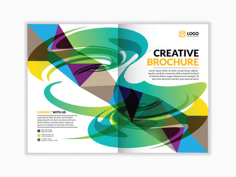 Annual report cover both side business report cover design retro cover geometric design