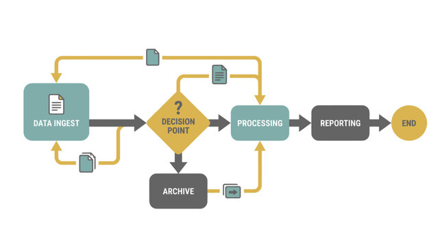 Data Processing Workflow Infographic Diagram