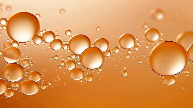 Digital yellow bubble skin care products abstract background