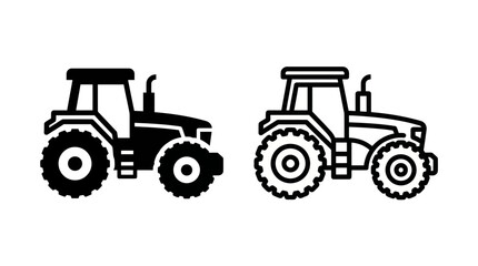 Obraz premium Tractor Icon Set
