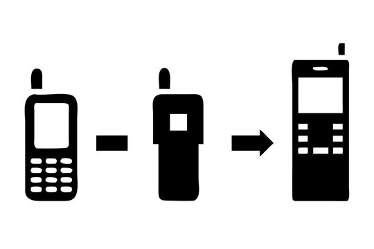 Evolution of mobile phones from old to modern devices