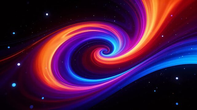 Colorful swirling space nebula