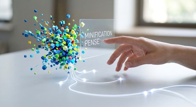 Person reaching into a pile of confectionery symbolizing the principle of data minimization and its application in modern technology. AI Concept
