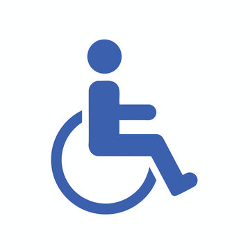 Blue International Symbol of Access Wheelchair Icon.