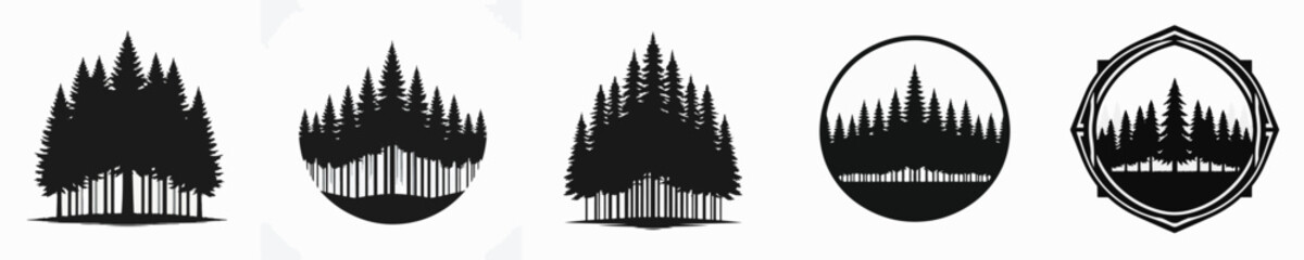 Vector silhouette of forrest © FirdianKrisna