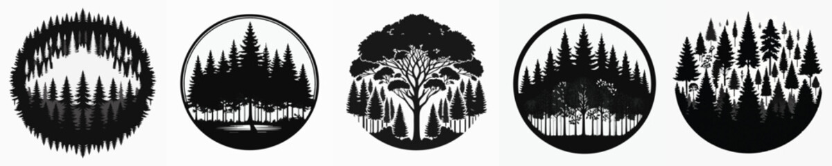 Vector silhouette of forrest © FirdianKrisna
