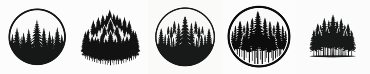 Vector silhouette of forrest © FirdianKrisna