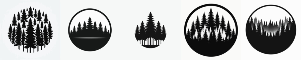 Vector silhouette of forrest © FirdianKrisna