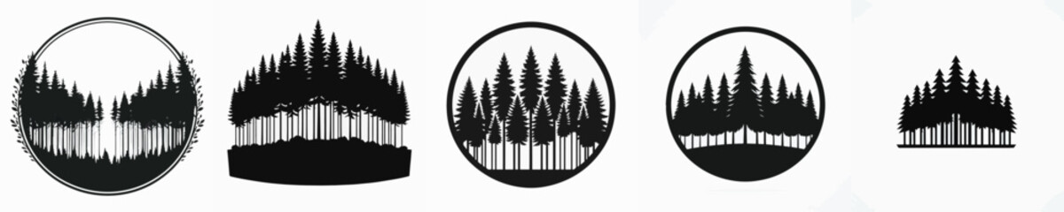 Vector silhouette of forrest © FirdianKrisna