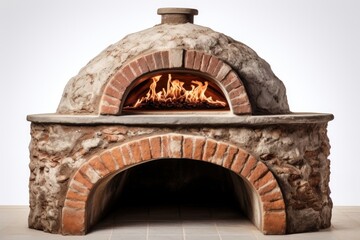 Fototapeta premium Traditional pizza oven fireplace hearth architecture.