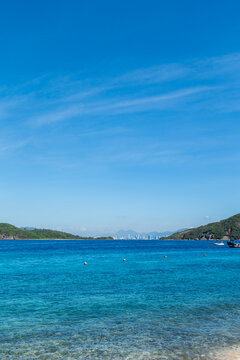 Hon Mun Island at Nha Trang Bay, Vietnam. Beautiful ocean landscape in Nha Trang, Vietnam