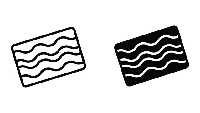 Bacon icon set in outline and solid glyph style vector