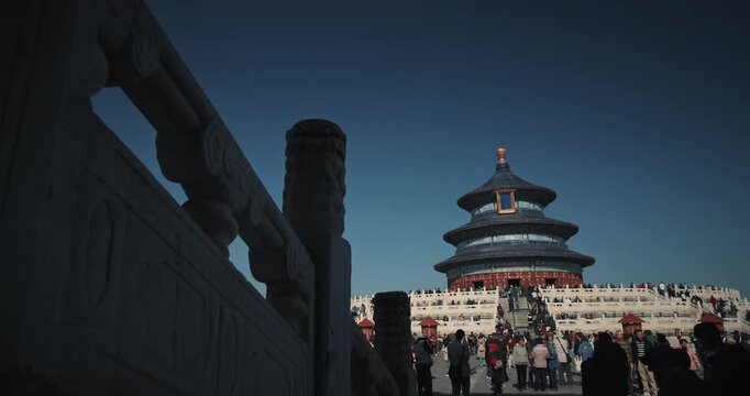 Unique Perspective of Temple of Heaven from Stone Railing
