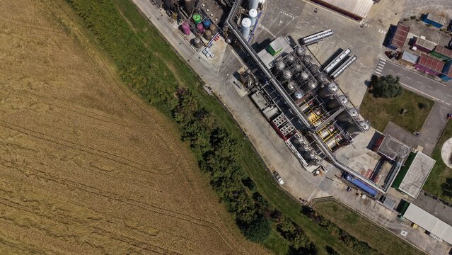 Aerial view of the pharmaceutical cluster in Europe