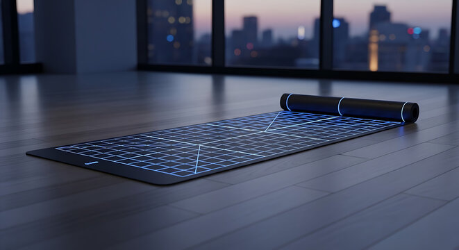 Smart Fitness Mat at Dusk