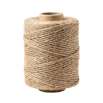 Spool of natural brown jute twine string