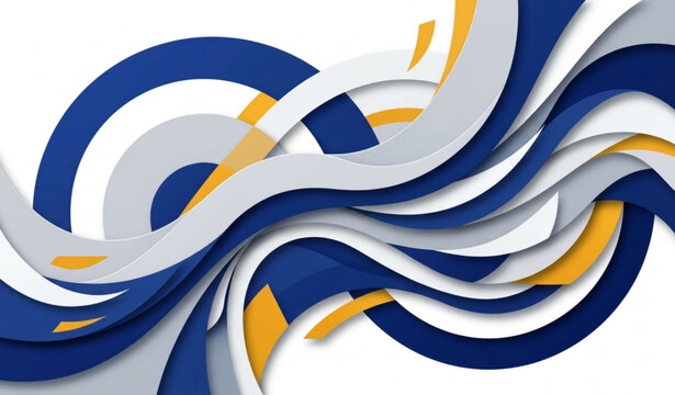 modern 2.5d layered paper cut style abstract background vector