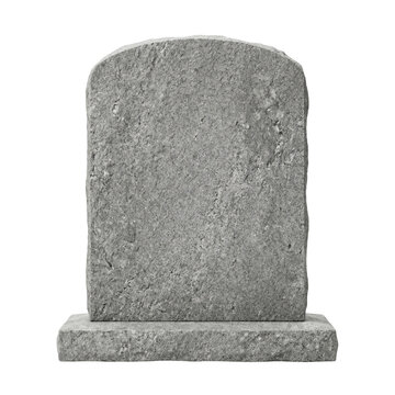 Blank grey granite headstone or tombstone mockup