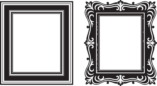 Elegant picture frame designs with decorative borders