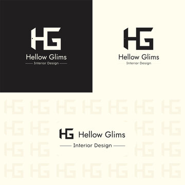 Hellow Glims Logo design vector, minimal, typography Innovative Graphic Icon.
