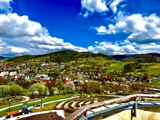 landscape with mountains and blue sky © Aneta