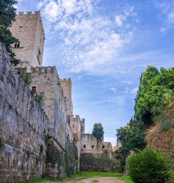 Rhodes fortress moat in Greece