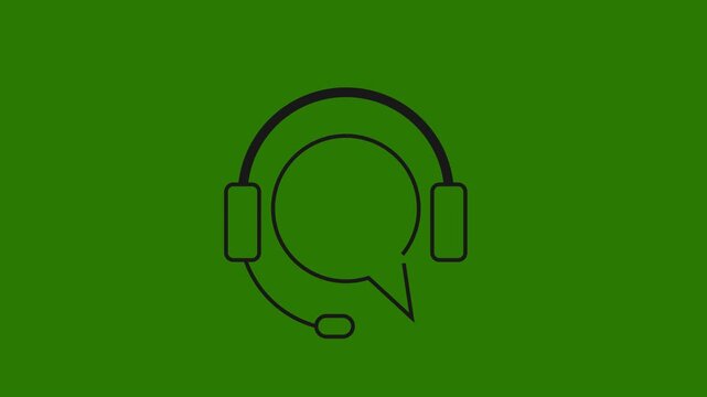 Customer Service Support Icon Animation