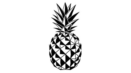 Fototapeta premium Minimalist Geometric Pineapple Illustration