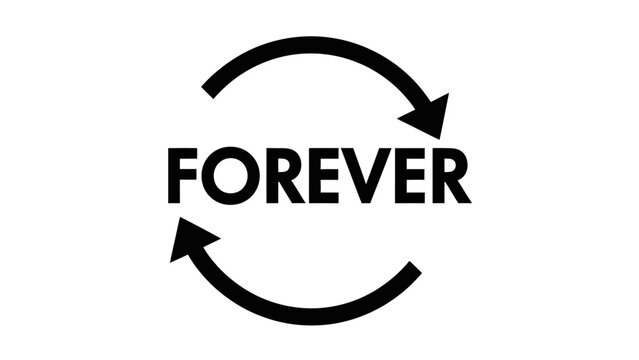 Forever Circular Arrow Icon Concept