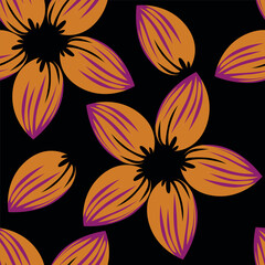 Vintage seamless floral pattern. Liberty style background of small mauve and lilac flowers. Small flowers scattered over a white background. Stock vector for printing on surfaces. Realistic flowers.  © YULIA