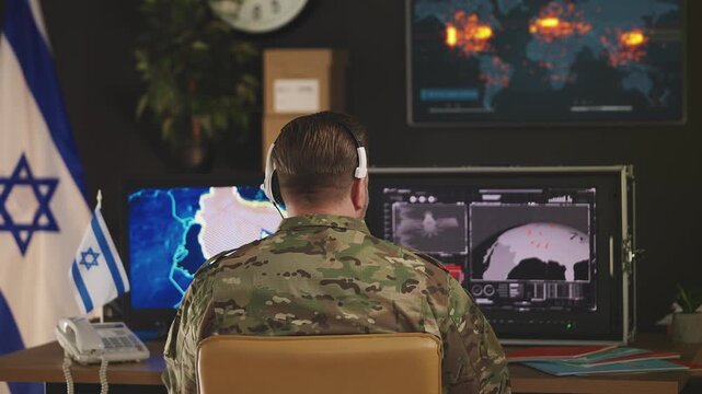 Israeli officer coordinating military strike operations in Middle East region