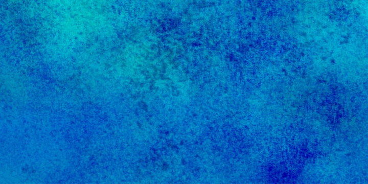 Abstract fractal colorful blue aquamarine cerulean mint azure marbled stone wall concete cement grunge image paint background. Dark sky and space with stars for book, poster, card . 