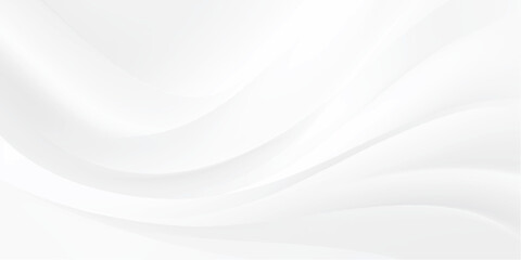 Obraz premium White wavy abstract background with smooth curved lines and soft gradients elegant design element
