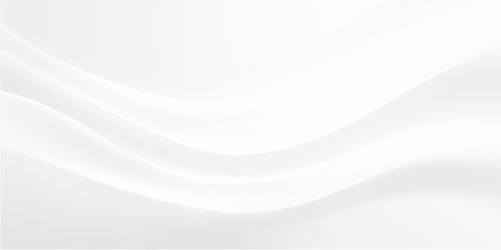 Soft white wavy abstract background with smooth curves and subtle shading effects