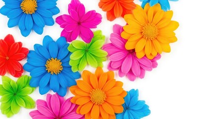 Fototapeta premium Vibrant abstract pattern featuring exotic floral shapes and botanical elements with artistic textures and vivid colors for backgrounds, floral, artistic, repeat