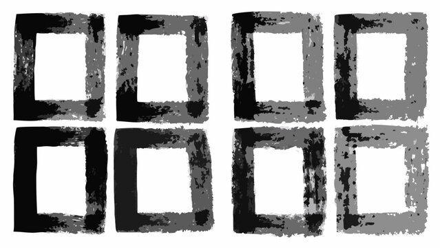 Six rectangular shapes with a distressed texture and varying shades of gray on a white background rectangle rectangles geometric geometry form