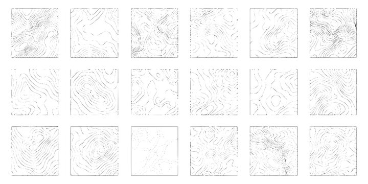 Lines abstract set with black and white sketch patterns and artistic strokes featuring drawing, design, vector with illustration and line art