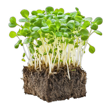Fresh Microgreens with Transparent Background for Food Design