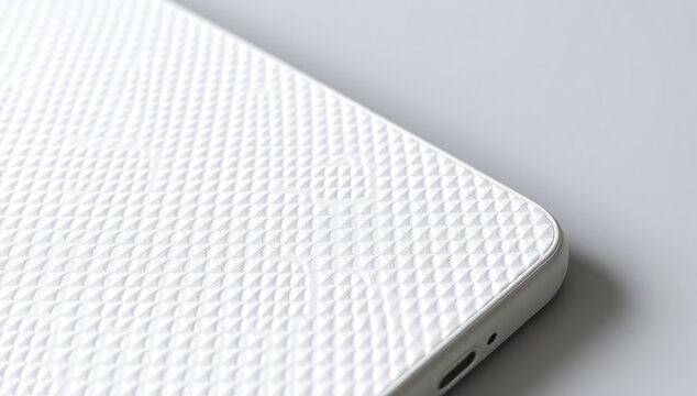 Blank premium smartphone case mockup with deep 3D parametric lattice pattern