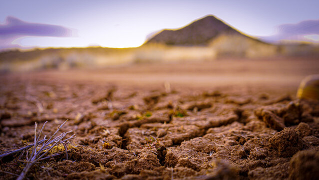Dry earth cracking