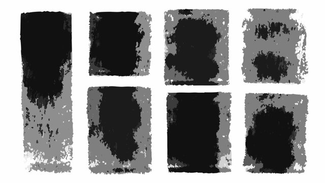 Rectangular shapes with distressed edges and varying grayscale tones against a white background rectangle rough gritty texture monochrome black gray scale