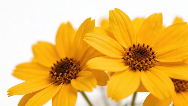 Closeup of Yellow Flower Blooms