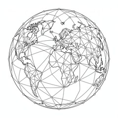 Obraz premium Abstract 3D Digital Connectivity Grid with Glowing Lines and Cyber Data Node Infrastructure