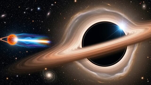 Black Hole with Accretion Disk and Jets.