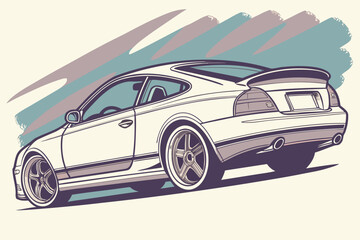 Obraz premium retro car vector