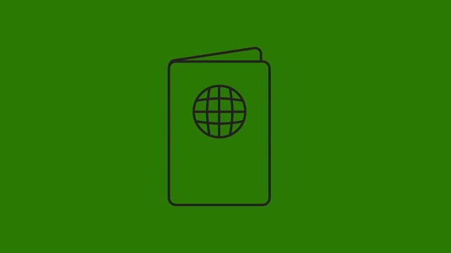 Passport Document Icon Animation