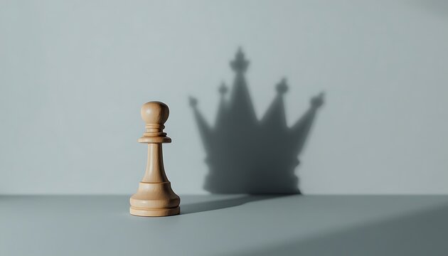Chess board game showing strategy competition with chess pieces including king queen pawn knight and bishop on a wooden chessboard representing leadership and battle of minds