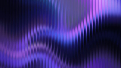 Obraz premium Wavy translucent glass texture with purple and blue light gradients in soft focus for abstract backgrounds