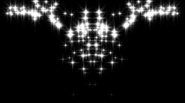Twinkle star glitter line sparkle, sparkle star, white cartoon, motion graphics with black screen background, stars blinking sparkle cute animation, twinkling starlight line 4k animation.